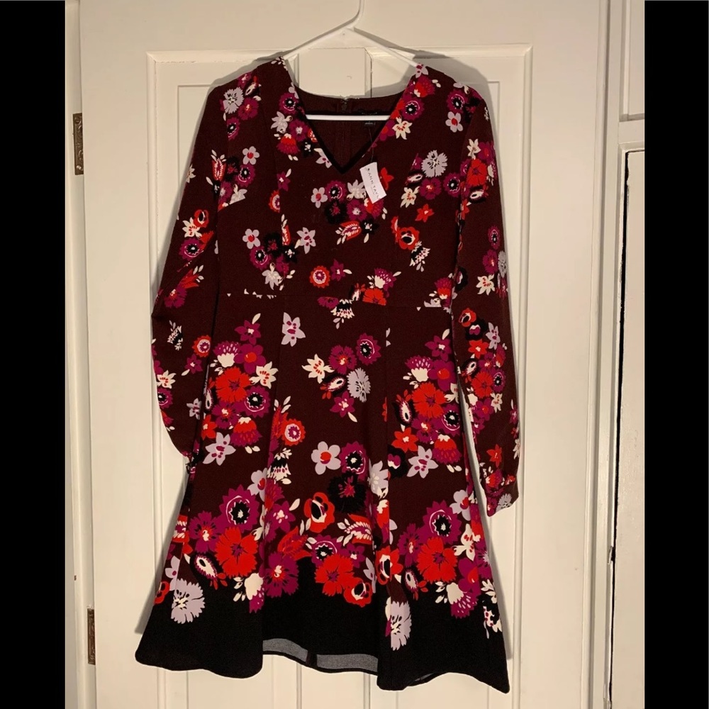 Ann Taylor Factory Flare Shirt Dress Vino 0 New